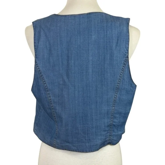 Sigrid Olsen Vintage Blue Denim Vest - Picture 5 of 10